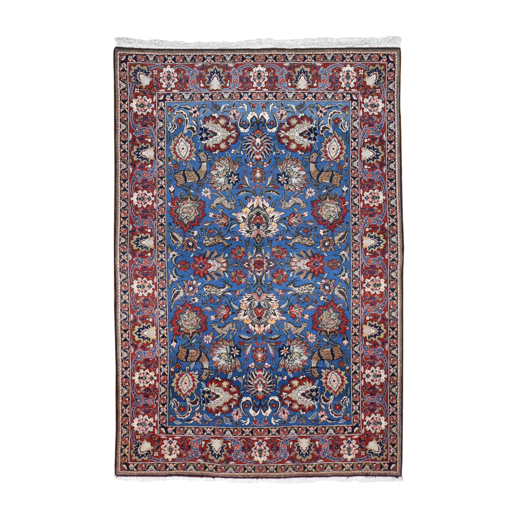 Traditional Wool Hand-Knotted Area Rug 4'8